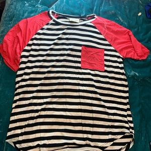 Black and white striped tee